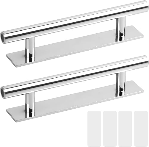 2 pezzi Maniglie Autoadesive, Maniglie per Mobili Cassetto Maniglie per Armadio Adesiva Maniglia Porta Scorrevole in Alluminio per Armadio Cucina Porta Scorrevole Porta del Balcone (15cm) - Honorern