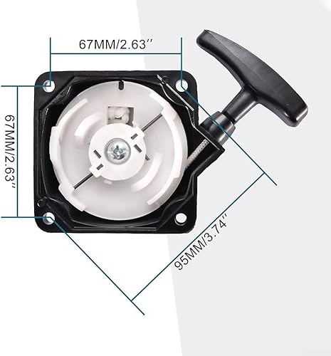 Avviamento a strappo per tosaerba CG430 CG520 43cc 52cc, parte di ricambio in plastica, facile installazione, nero - Honorern
