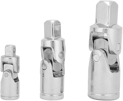 Giunti per chiavi a bussola, presa per asta di prolunga angolare di estensione universale CRV 3 pezzi 1/4' 3/8' 1/2', comunemente utilizzata nella riparazione di automobili e motori - Honorern