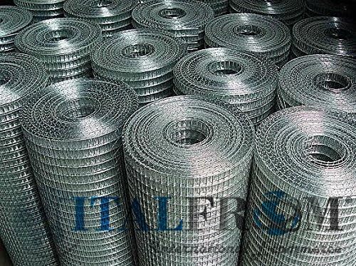 ITALFROM 5mt-Rotolo Rete Metallica-Mini ZINCATA - Maglia:mm13X13 -Filo:mm1,0 - H 50 cm [5006] - Honorern