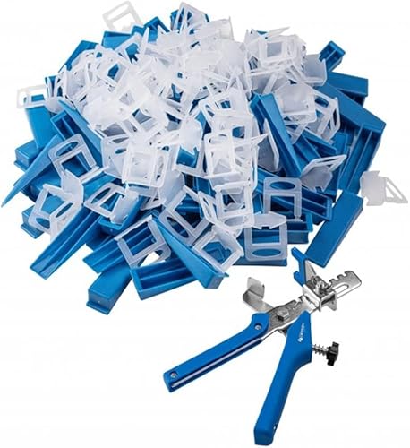 HÖGERT TECHNIK Morsetti di livellamento, cunei e pinze per piastrelle da 1,5 mm, 201 pezzi - Set di attrezzi robusti per una posa precisa durante la costruzione, il montaggio e la ristrutturazione - Honorern