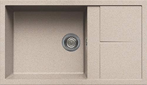 Elleci Lavello Incasso Unico 410 1 Vasca con gocciolatoio 86x50 Granitek (51 Avena) - Honorern