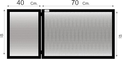 PARASCINTILLE ANGOLARE PER CAMINO REVERSIBILE IN FERRO BATTUTO Parafiamme per Caminetti, Caminetto Angolare CM 70 x 40 x H 45 modello DOLOMITE - Honorern