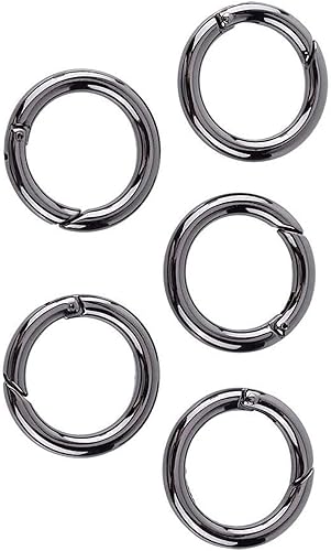 5pcs Moschettone Rotondo In Nero 61mm Moschettone a Scatto Gancio Moschettone Tondo Rotondi Con Fibbia Portachiavi-O Anello Moschettone Per Portachiavi, Borsa, Gioielleria, Fai Da Te-nero - Honorern