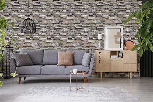 Carta da parati in 44.5x400CM pietra Carta da parati in vinile con mattoni Carta da parati autoadesiva Carta da parati autoadesiva con mattoni rossi - Honorern