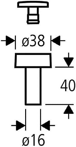 GROHE 37117PI0 Pulsante e Rosetta - Honorern