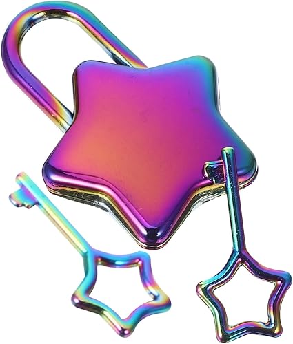 Lucchetto Forma Di Stella Decorativo Per Diario Lucchetto Con Chiave Accessori Fai Da Te Per Ragazze Resistente E Antiruggine - Honorern