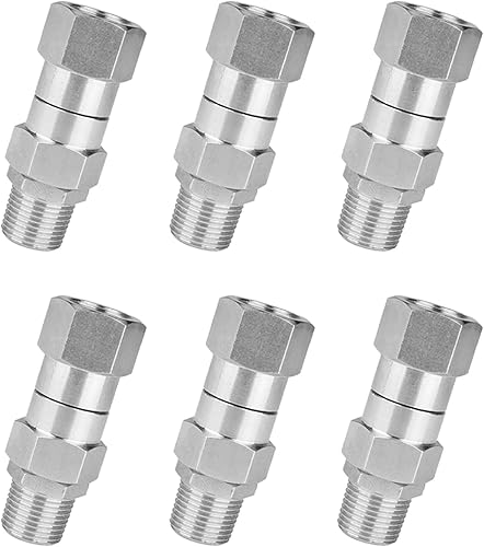6X Rondella ad Alta Pressione Giunto Girevole 3/8 Pollice Rondella di Pressione Raccordi Tubo di Rotazione 360 Gradi Connettore Lavaggio Auto - Honorern