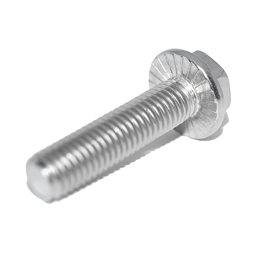 Viti a testa esagonale con flangia M6 x 20, 15 pezzi, DIN 6921 A2, in acciaio inox, filettatura completa e dentatura di bloccaggio - Honorern