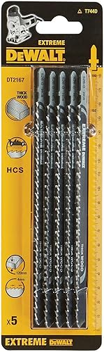 DeWalt DT2167-QZ lame seghetto alternativo - standard per legno - 180 x 4 5 t744d - 5 pezzi per pannelli legno, Nero - Honorern