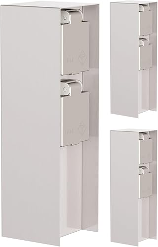 Presa di corrente POMI per esterni, IP44, 2 vie, acciaio inox, antracite, angolare, 23 cm - Honorern