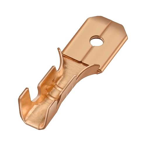 terminali a crimpare a picco, connettori a crimpare, 6,3 mm, non isolati, 100 pezzi - Honorern