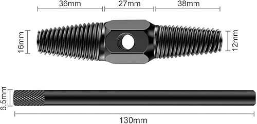 Estrattore per viti a doppia testa da 1/2 e 3/4 pollici con bastone, estrattore filettato sinistro, estrattore per viti per la pulizia di tubazioni povere maschi di manutenzione - Honorern