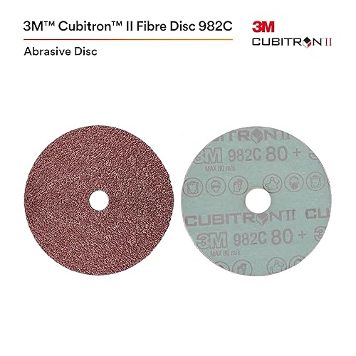 3M Cubitron II Fibre Disc 982C - Disco abrasivo in metallo grana 36+ - Ceramica a forma di precisione - Per smerigliatrici angolari - TN Quick Change - 11,5 cm diam. - Confezione da 25 - Honorern