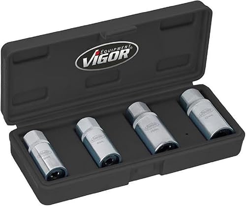 Vigor, Set di estrattori per prigionieri V6412/4 per il montaggio e lo smontaggio senza danni di prigionieri e viti singole, versatile, azionamento quadrato 12, 5 mm, 4 pezzi - Honorern