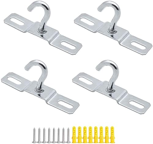 4 Pezzi Gancio a Soffitto,Ganci da Soffitto in Acciaio Inox Metallo Gancio per Soffitto - Honorern