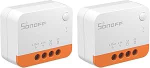 ZBMINIL2 Zigbee Sonoff Mini Smart Light Switch (2 Way),(non è necessario alcun conduttore neutro),6A/1440W, 2 vie, compatibile con Alexa/Google Home/Home Assistant, Zigbee 3.0 Hub richiesto - Honorern