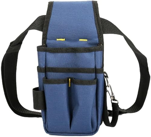 Cintura per attrezzi da elettricista, marsupio multitasche, tessuto Oxford impermeabile, regolabile (D) - Honorern