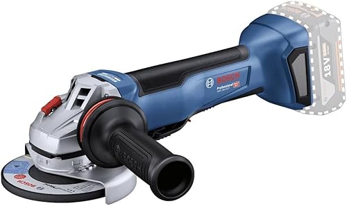 Bosch Professional 18V System Smerigl. Angolare a Batteria Gws 18V-10 P (Motore Brushless, Potenza Equivalente a Smerig. a Filo da 1.000 Watt, Kickback Control, Freno Intelligente, in L-Boxx) - Honorern
