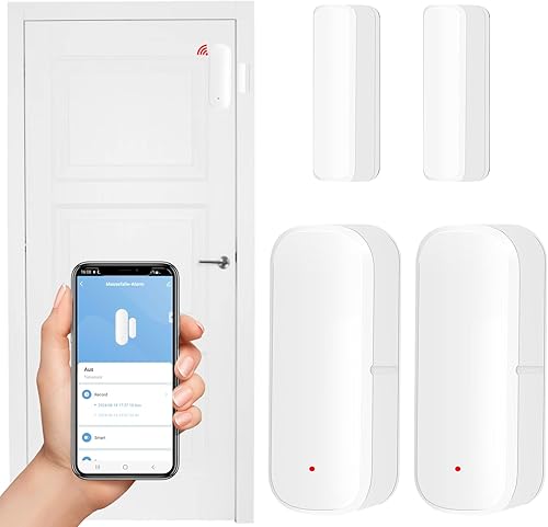 2 sensori per porta WiFi, sensore di contatto per porte, wireless, WiFi, sensore di contatto per finestra, sensore di contatto intelligente per la sicurezza domestica, sensore Smart Tuya, per - Honorern