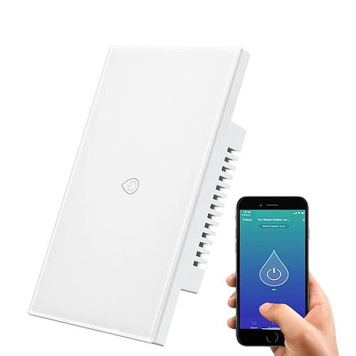 Interruttore Smart WiFi Scaldabagno 20A, Interruttore Touch Caldaia WiFi con Statistiche di Monitoraggio Energetico, Telecomando/Timer, Compatibile con Google Home e Alexa - Honorern