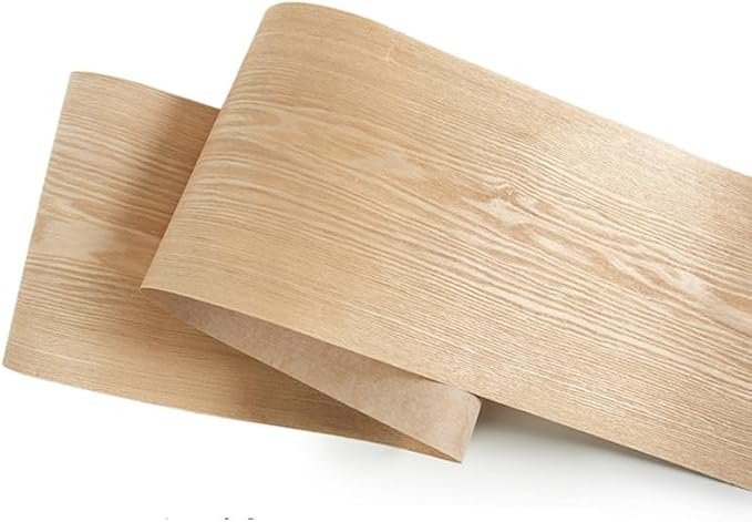 1 Rotolo di impiallacciatura in Legno massello di Frassino Naturale for mobili Audio, sedie, Pannelli Decorativi Fatti a Mano Fai da Te, ristrutturazione Altoparlanti(About 250x20cm 1PCS) - Honorern