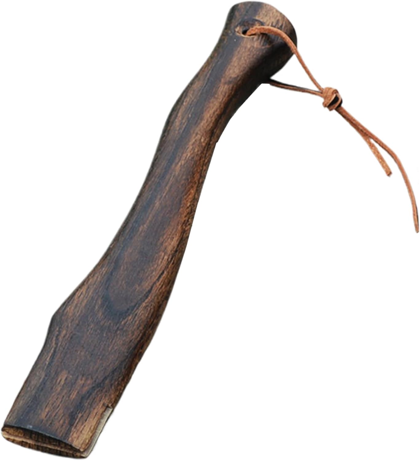 Maniglia per ascia da 33 cm in legno di ricambio con cordino in pelle per appenderla, impugnatura ergonomica curva di ricambio con adatta per l'interfaccia, 4 x 1,3 cm - Honorern