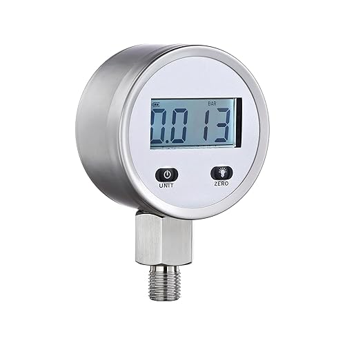 Manometro digitale Digi-10, 0-100 bar, precisione 1%, tester di pressione con display LCD, standard G1/4 - Honorern