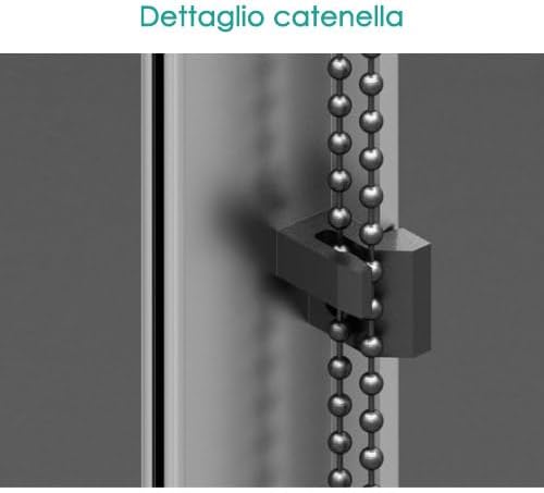 Zanzariera a Rullo Verticale con Catenella | Zanzariera per Finestra e Porte-finestre | con Rete in Fibra di Vetro | Antivento | Istruzioni in Italiano | Personalizzabile | Made in Italy - Honorern