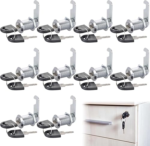 10 lucchetti per cassetta delle lettere, con chiave da 30 mm, serrature con chiave, serratura per mobili, cassetta delle lettere, serratura per cassette delle lettere, armadi, mobili - Honorern