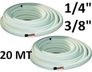 Tubi rame coppia 1/4' 3/8' - 20 mt - per condizionamento - Honorern
