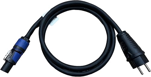 Cavo di alimentazione powerCON da 1,5 m, blu su spina Schuko da 230 V, 3 x 2,5 mm², tubo in gomma, NAC3FXXA-W-L Power-In (blu) - Honorern