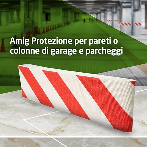 Amig - Set di 2 Protezioni per Colonne da Garage | Schiuma di Poliuretano ad Alta Densità - Adesivo Extra Forte | Evita Urti e Graffi sull'Auto | 50 x 24 cm | Contenuto: 1 unità - Honorern