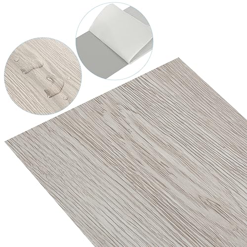 Pavimento autoadesivo circa 1 m², laminato in vinile, antiscivolo, impermeabile, per riscaldamento a pavimento (White Oak) - Honorern