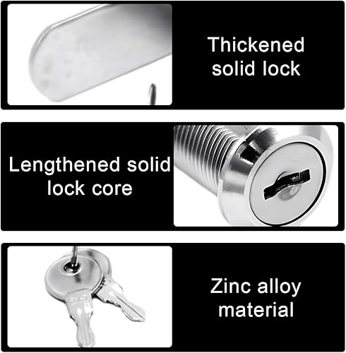 Blocco della cassetta postale, serratura a camma del cassetto dell'armadio da 20 mm, serratura della cassetta degli attrezzi con chiavi - Honorern