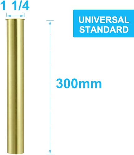 Tubo di immersione in ottone da 300 mm per sifone, prolunga, tubo di scarico da 32 mm - Honorern