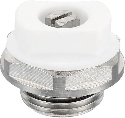 3/8' BSP Maschio Filettatura Manuale Radiatore Aria Sfiato Tappo Valvola, Nichel Placcato Ottone Spina per Radiatore Riscaldatore, Argento Bianco - Honorern