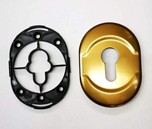 Mostrina in alluminio foro cilindro europeo colore bronzo F4 -placca per porta blindata,placchetta-borchia ATRA-DIERRE(mm.h.86x62) Compatibile con altre marche di serrature - Honorern