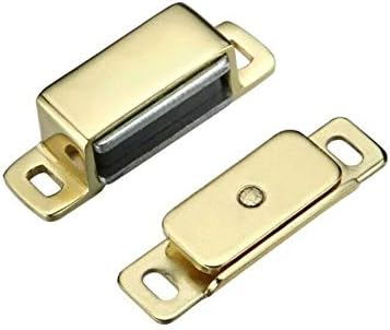 Confezione da 4 magneti per armadietti, resistenti magneti per ante di armadietti, 6 kg, color bronzo antico, resistenti, con viti, per chiusura di armadietti da bagno e cucina, chiudiporta - Honorern