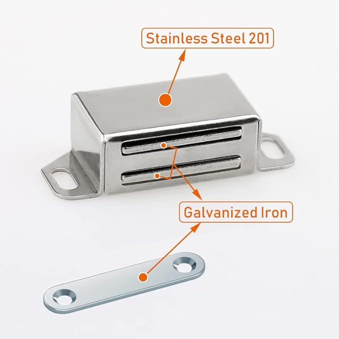 Calamite per Mobili Chiusura,4 pcs Chiusure Magnetiche Chiusura Magnetica Calamita Magnetica Calamite Potenti Calamita Porta Magnete per Armadietto Ante - Honorern