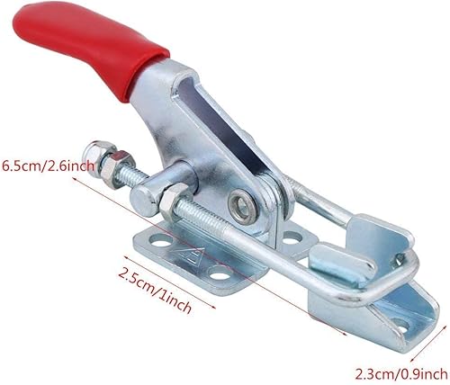 4PCS Toggle Morsetto a Levetta in Metallo Morsetto a Leva Orizzontale a Sgancio Rapido 163 kg Attrezzo Manuale Toggle Clamp Attrezzo a Levetta per Attrezzi Pesanti GH-40323 - Honorern
