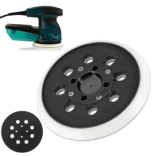 Piatto abrasivo professionale, piastra abrasiva autoadesiva: HOMURY 8 fori, piastra abrasiva 5 pollici Ø125 mm per accessori Bosch PEX 300 AE 400 AE 400 AE 4000 AE 4000 AE - Honorern