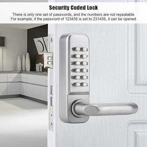 Serratura da 1 a 11 Cifre con Codice Combinato, Serratura con Codice, Serratura Meccanica in Lega di Zinco per Porte D'ufficio, Porte Interne, Porte da Noleggio - Honorern