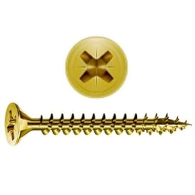 Set 200 Viti per Legno Trucciolare Autofilettanti a Testa Svasata 4x60mm - Set ideale per Lavori fai da te e Bricolage - Disponibili in diversi colori e misure- Color Bronzate - Honorern