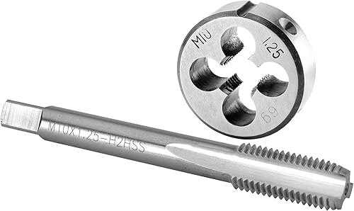 M10 X 1.25 Maschio e Die Set Destra M10 x 1.25 Filettatura Macchina Maschio e Fustella Rotonda - Honorern