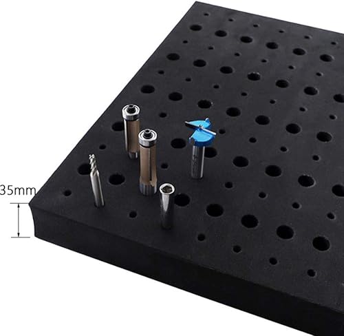 110 fori Router Bit Storage Holder per 1/4Inch 1/2Inch Fresatura Organizzatore - Honorern