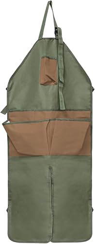 Grembiule da Lavoro,Grembiule per Lavoro di Legno,Grembiule da lavoro per carpentieri, Regolabili Resistente da per Giardino, Grembiuli in Tela di Cotone con Tasche per Attrezzi - Honorern