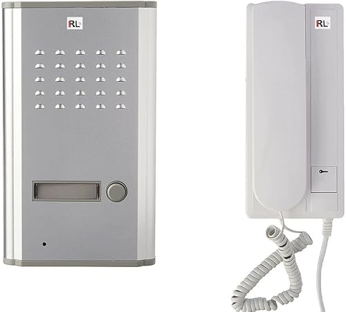 Kit Citofono Audio 2 Fili Monofamiliare Con Pulsantiera da incasso Per Esterno e Citofono da Interno per Casa Mono Con Tasto Apricancello Alimentato con Spina 220V AC (Sistema citofonico) - Honorern