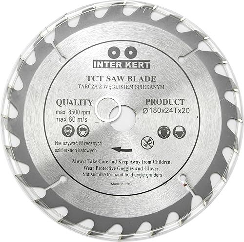 180 x 20 mm, 24 denti, lama per sega circolare per legno - Honorern