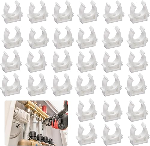 120 morsetti di serraggio da 20 mm, morsetti per tubi dell'acqua, morsetti per tubi in plastica PP, morsetti per tubo dell'acqua, morsetti per il fissaggio di tubi - Honorern